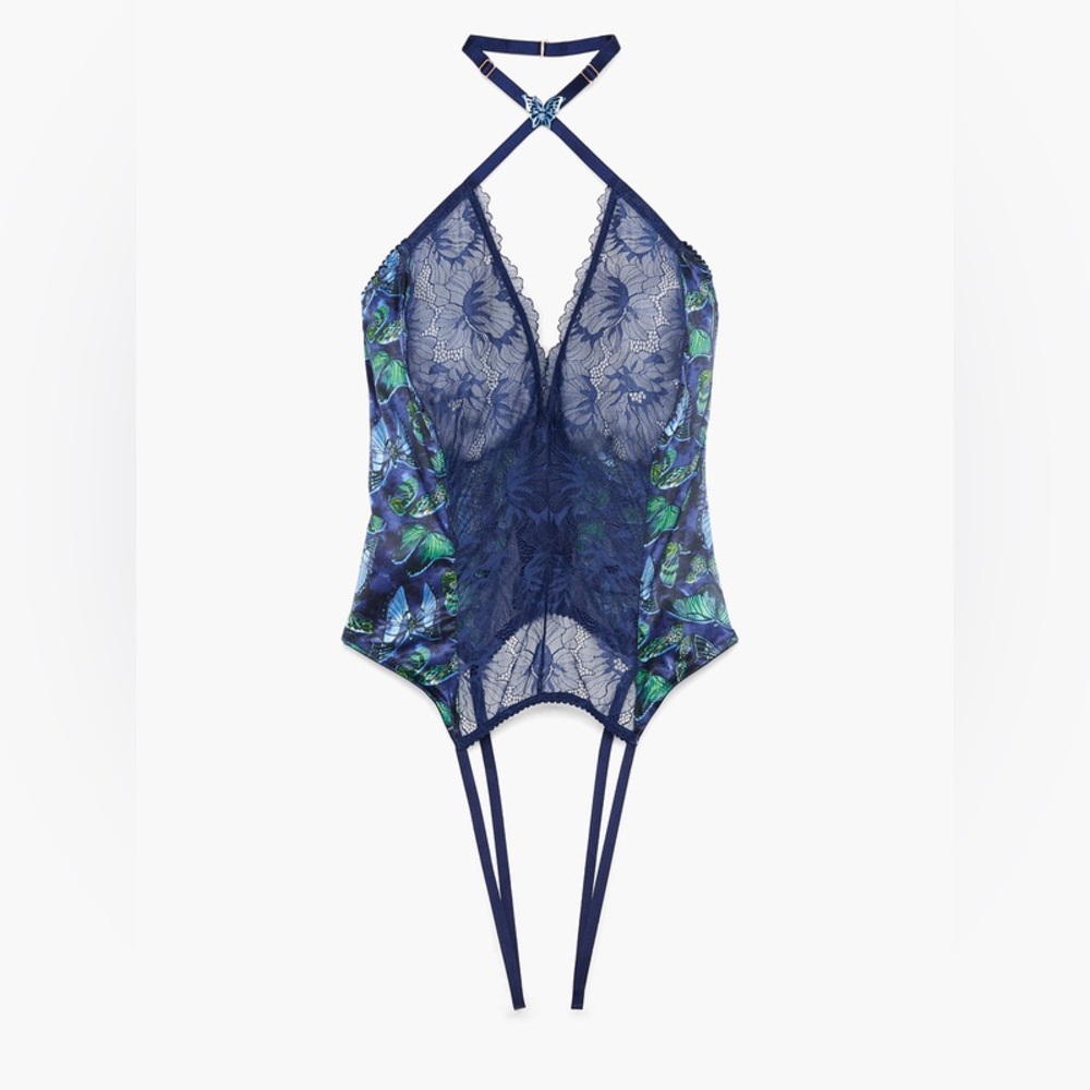 Savage X Fenty Baroque Butterfly crotchless bodysuit Small